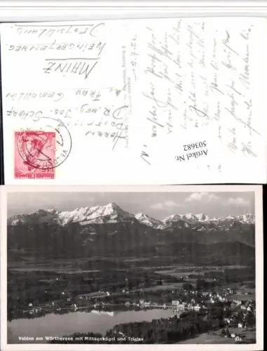 503682,Velden am Wörthersee Totale m. Mittagskogel Bergkulisse