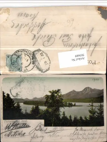 503689,Faakersee See b. Faak m. Insel Bergkulisse