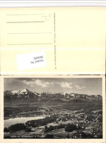 503692,Velden am Wörthersee Totale m. Mittagskogel Bergkulisse