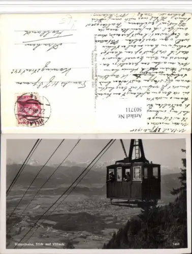 503711,Kanzelbahn Seilbahn Blick auf Villach Bergkulisse pub F. Schilcher 1468