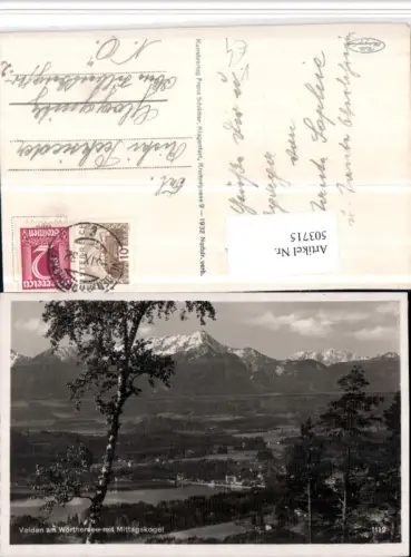 503715,Velden am Wörthersee Teilansicht Bergkulisse pub F. Schilcher 1112