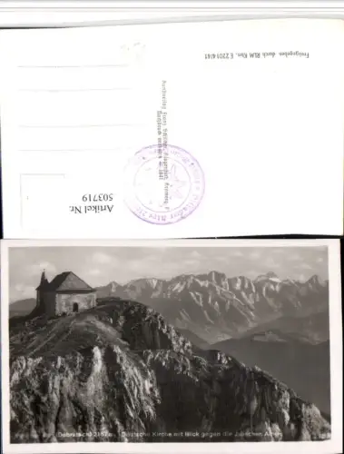 503719,Villacher Alpe b. Bad Bleiberg Deutsche Kirche Bergkulisse pub F. Schilcher