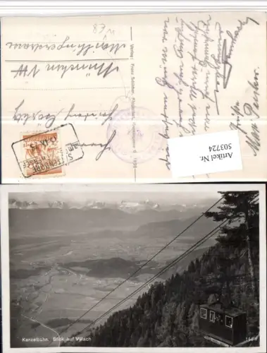 503724,Kanzelbahn Seilbahn Blick auf Villach Bergkulisse pub F. Schilcher 1468