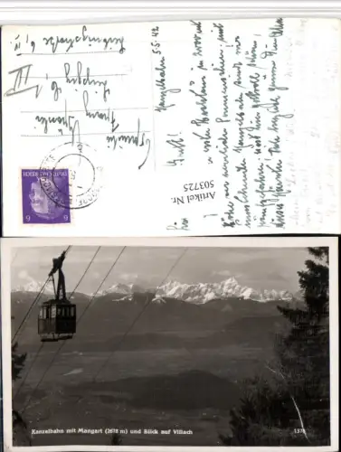 503725,Kanzelbahn Seilbahn b. Villach m. Mangart Bergkulisse