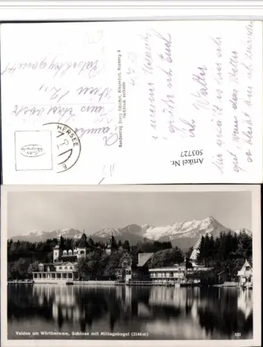 503727,Velden am Wörthersee Schloss Mittagskogel Bergkulisse pub F. Schilcher 531