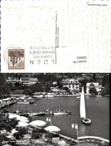 584962,Velden am Wörthersee Hafen Segelschiff