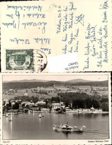 584967,Velden am Wörthersee Dampfer Schiff Hotels pub Kunz-Ruda