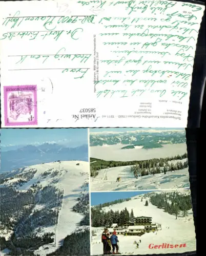 585037,Mehrbild Ak Kanzelhöhe Gerlitzen Wintersport Skilift Treffen am Ossiacher See