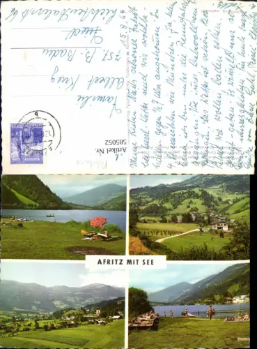 585052,Mehrbild Ak Afritz am See Ansicht Strandbad