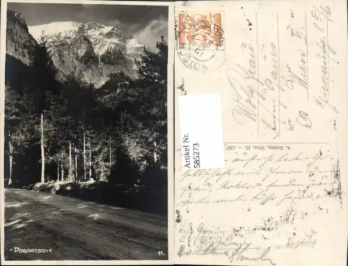 585273,Foto Ak Villach Nötsch im Gailtal Dobratsch Ansicht Weg Straße