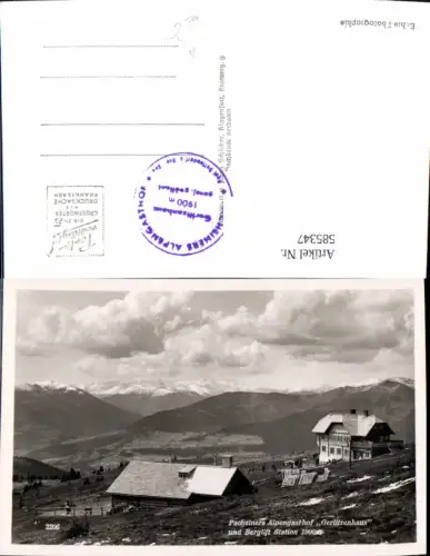 585347,Foto Ak Pacheiners Alpengasthof Gerlitzenhaus u. Berglift Station Treffen am Ossiacher See