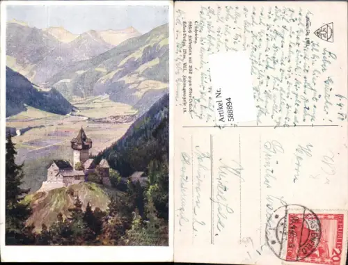 588894,Deutscher Schulverein 1631 L. Scheiring Falkenstein Schloss Obervellach Ober Vellach Eisenkappel