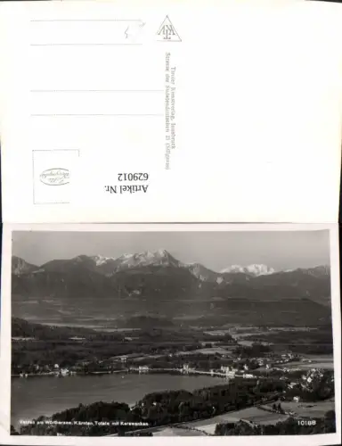 629012,Foto Ak Velden am Wörthersee Totale m. Karawanken