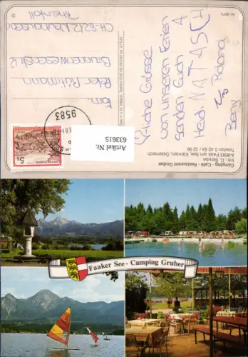 633615,Mehrbild Ak Faak a. See Camping Cafe Gruber Finkenstein am Faaker See