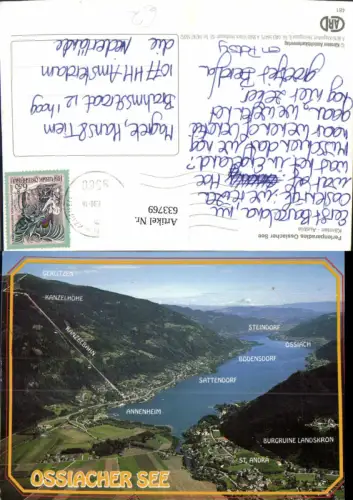 633769,Lagekarte Ossiacher See Annenheim Sattendorf