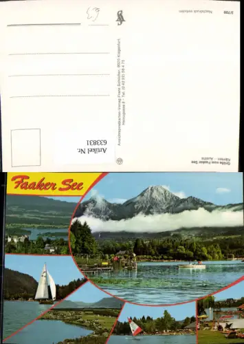 633831,Mehrbild Ak Faaker See Finkenstein am Faaker See Segelboot