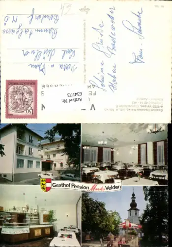 634773,Mehrbild Ak Velden am Wörthersee Gasthof Pension Marko