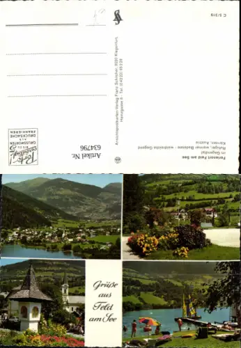 634796,Mehrbild Ak Feld a. See im Gegendtal Bildstock Strandleben