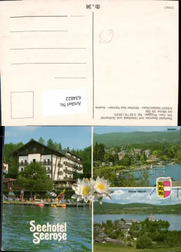 634822,Mehrbild Ak Velden a. Wörthersee Auen Seehotel Seerose