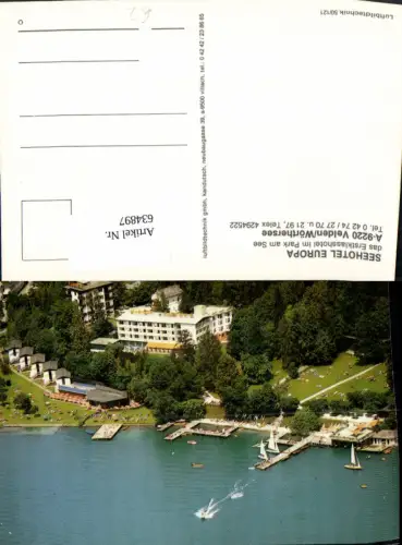 634897,Luftbild Velden a. Wörthersee Seehotel Europa