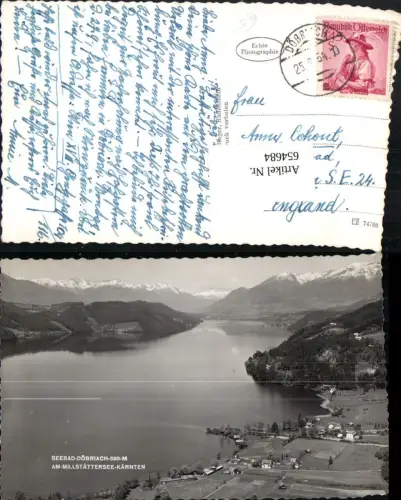 654684,Fliegeraufnahme Ferndorf Seebad Döbriach a. Millstättersee