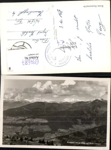 654687,Foto Ak Gerlitzen Blick auf Hohe Tauern Treffen am Ossiacher See