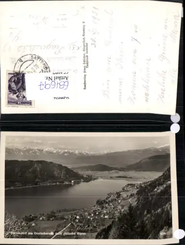 654697,Foto Ak Sattendorf Treffen a. Ossiachersee m. Julische Alpen