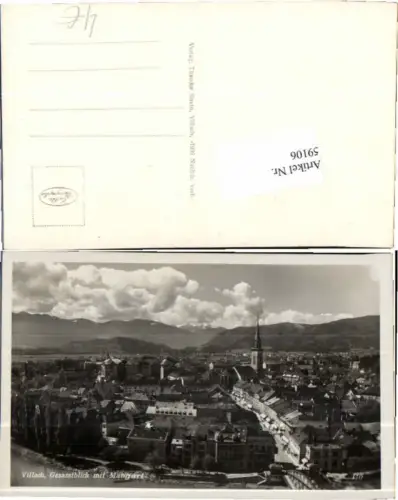 59106,Villach Totale m. Mangart 1936