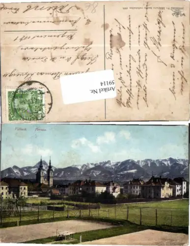 59114,Villach Persau Partie Vorort COLOR 1909