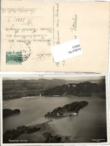 59833,Fliegeraufnahme 1181 Faak Faakersee 1934