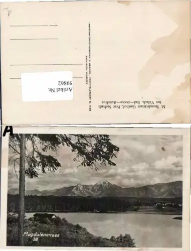 59862,Magdalensee b. Villach Seebach