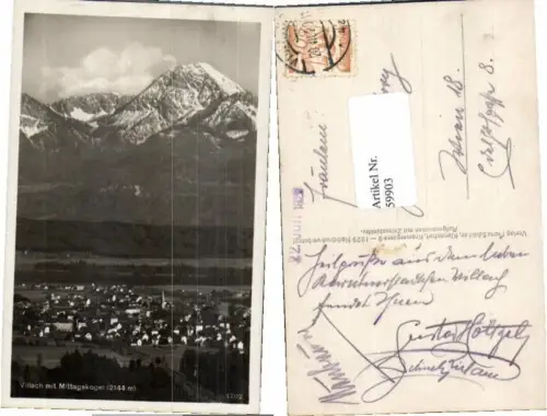 59903,Villach m. Mittagskogel Schilcher 1702