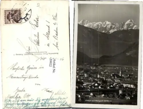 59922,Villach m. Mangart pub Schilcher
