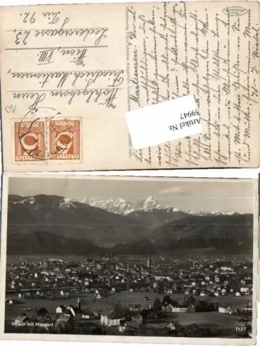 59947,Villach m. Mangart pub Schilcher 1137