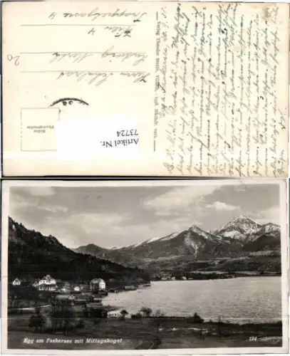 73724,Egg am Faakersee b. Villach Partie zum Ort 1938 Faak