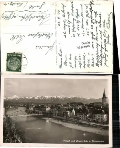 90090,Villach m. Draubrücke 1940