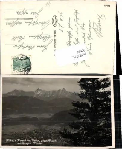 90092,Villach v.d. Kanzelhöhe 1933