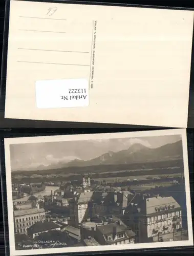 113222,Villach Stadt Parkhotel teilansicht 1925