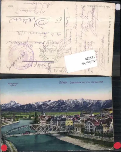 113228,Villach Stadt Draubrücke Karawanken