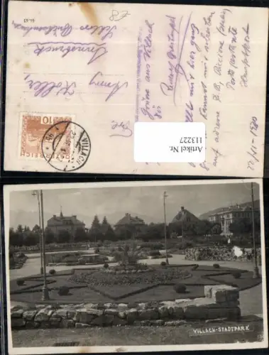113227,Villach Stadt Partie im Stadtpark Park 1922