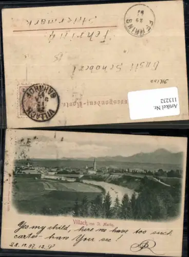 113232,Villach Stadt von St Martin um 1897
