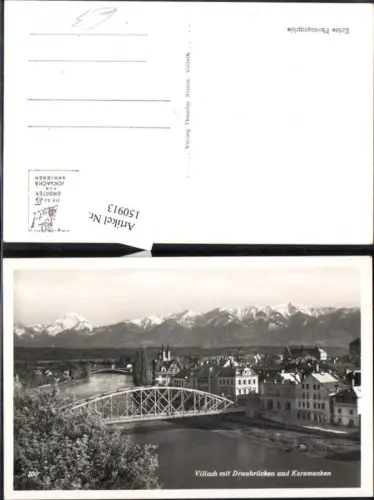 150913,Villach m. Draubrücke u. Karawanken Ansicht