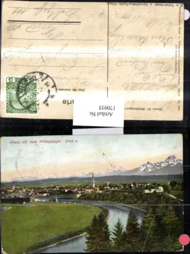 170935,Villach m. d. Mittagskogel Ortsansicht Brücke