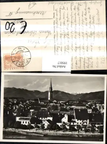 195017,Villach Teilansicht m. Mangart
