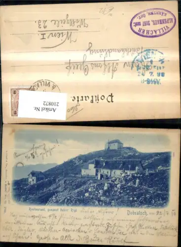 210872,Villach Dobratsch Restaurant genannt österr. Rigi