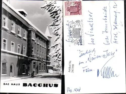 243390,Villach Das Haus Bacchus Weinstüberl Winterbild
