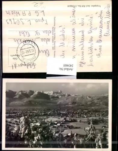 243405,Villach Totale m. Mangart Winterbild Feldpost Nr. 30763