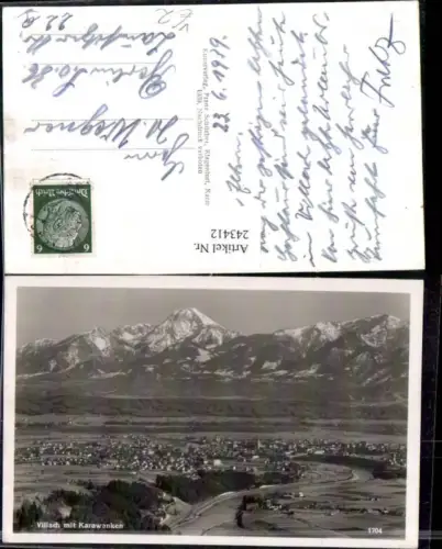 243412,Villach Totale m. Karawanken pub Franz Schilcher 1704