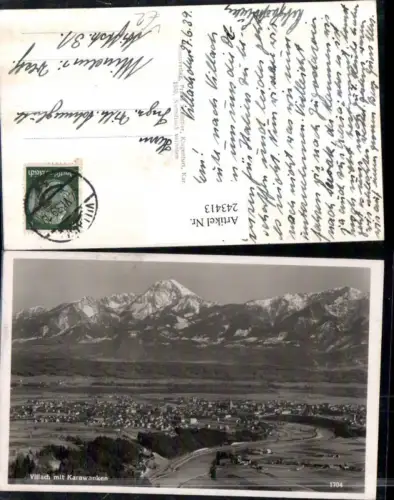 243413,Villach Totale m. Karawanken pub Franz Schilcher 1704