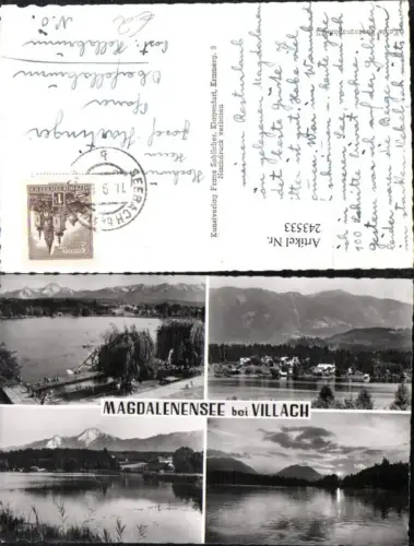 243533,Magdalenensee b. Villach Mehrbildkarte pub Franz Schilcher